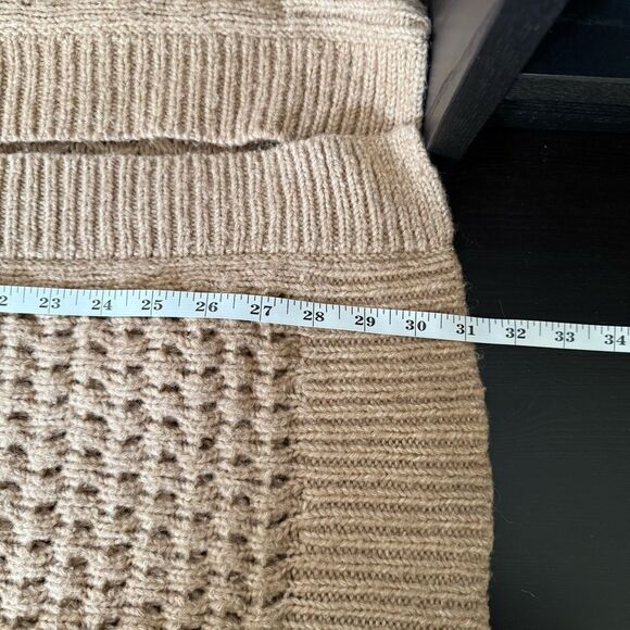 Everlane Open Long Cardigan Sweater Sz XS Camel Oversized Wool Alpaca Blend - Picture 12 of 12